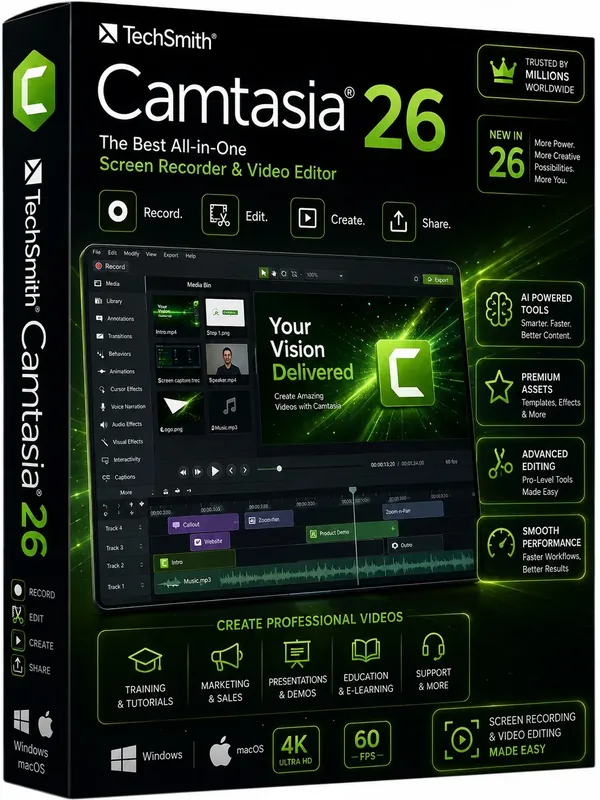 TechSmith Camtasia 26.1.4.18353 Multilingual (x64)