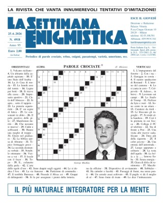 La Settimana Enigmistica N.4918 - 25 Giugno 2026