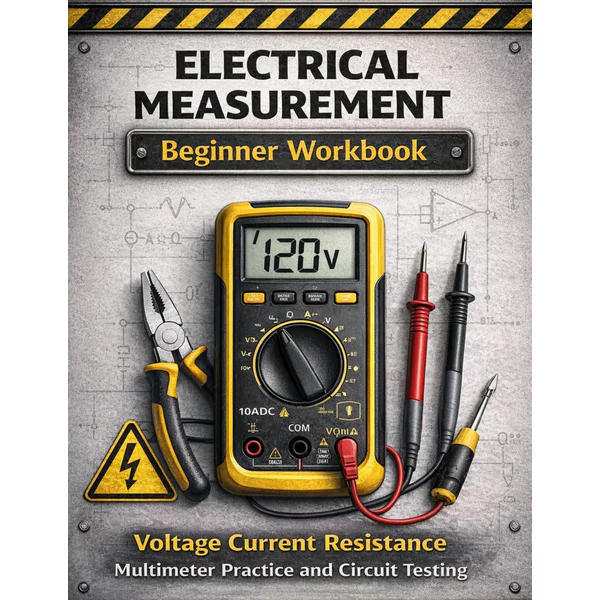 Electrical Measurement Beginner Workbook: Voltage Current Resistance Multimeter Practice and Circuits Testing