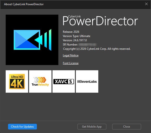 CyberLink PowerDirector Ultimate 2026 v24.6.1917.0