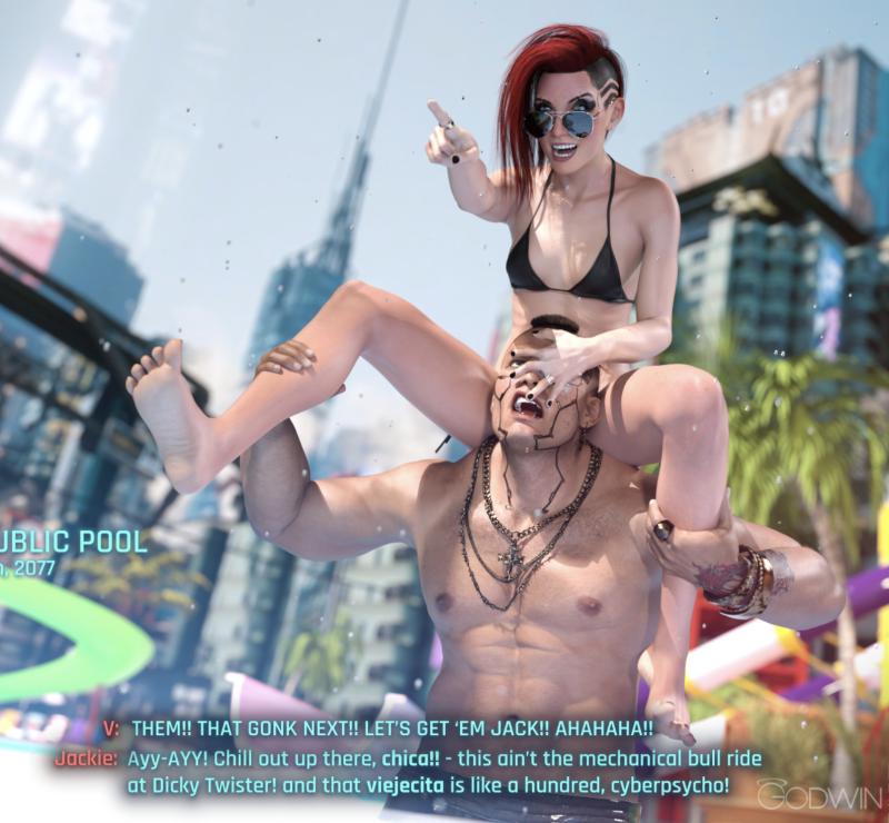 Godwin - Pool Gonks (Cyberpunk 2077) 3D Porn Comic