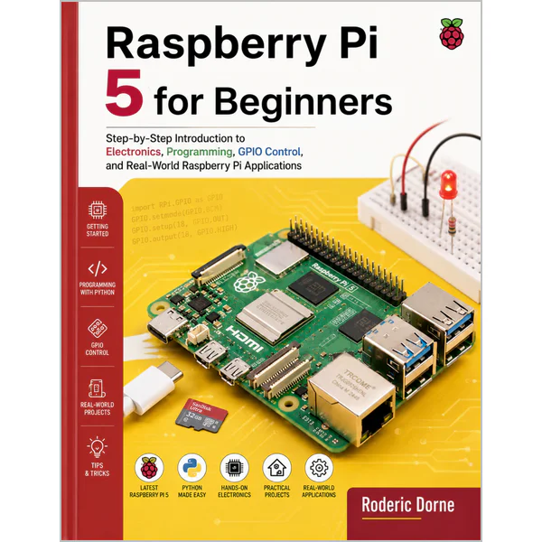 Raspberry Pi 5 for Beginners: Step-by-Step Introduction to Electronics, Programming, GPIO Control, and Real-World Raspberry Pi Applications