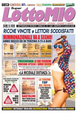 Lottomio di Martedi N.1004 - 21 Luglio 2026